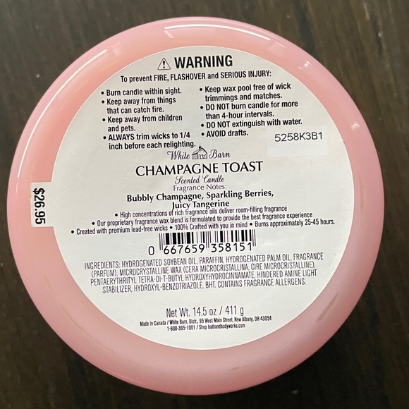 White Barn Champagne Toast Candle - Picture 5 of 10